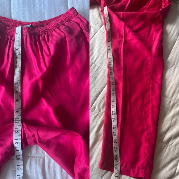 Vintage “Second Wind” Silk Fuchsia Tracksuit NWT Deadstock S - Picture 13 of 16